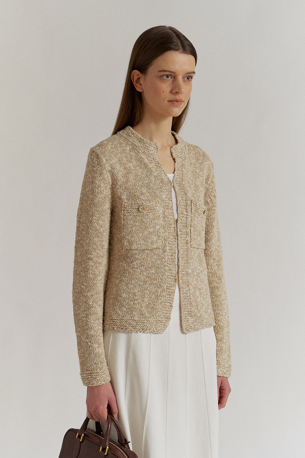 Mignon Knit Jacket in Gold