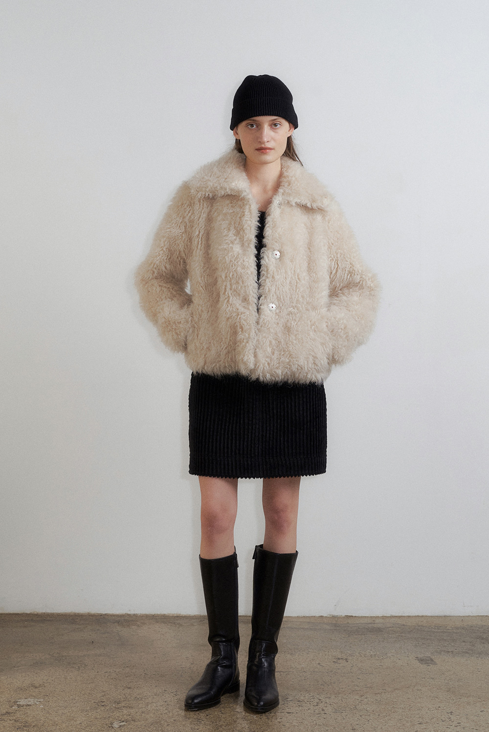 [REORDER] Alva Faux Fur Jacket in Cream