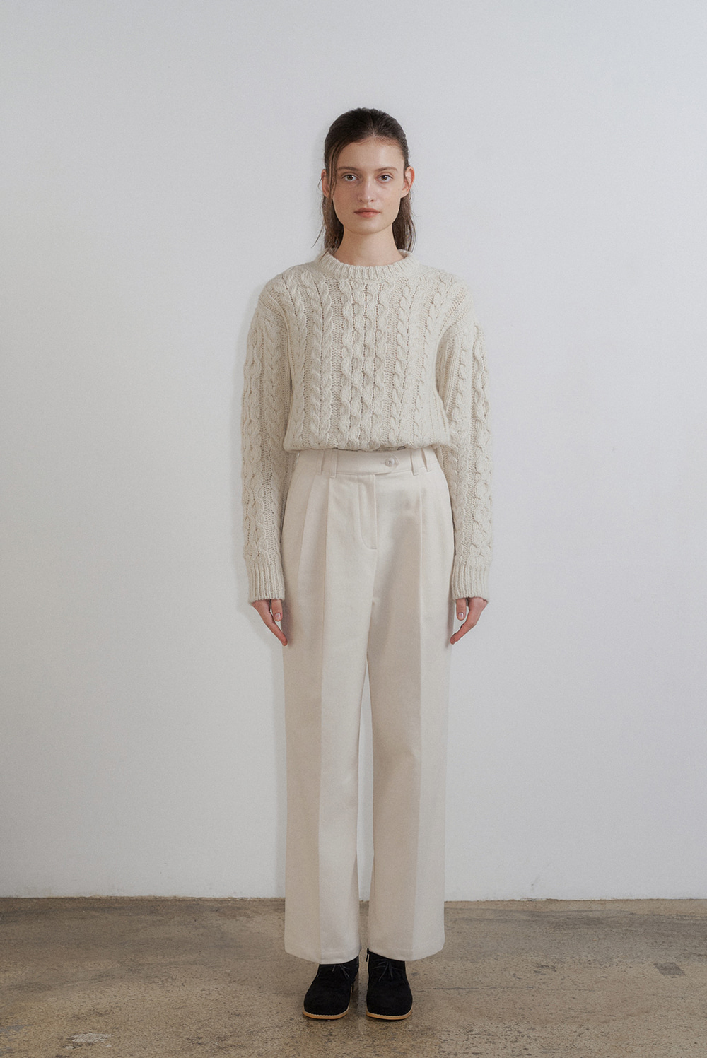 Abby Chino Pants in Off White