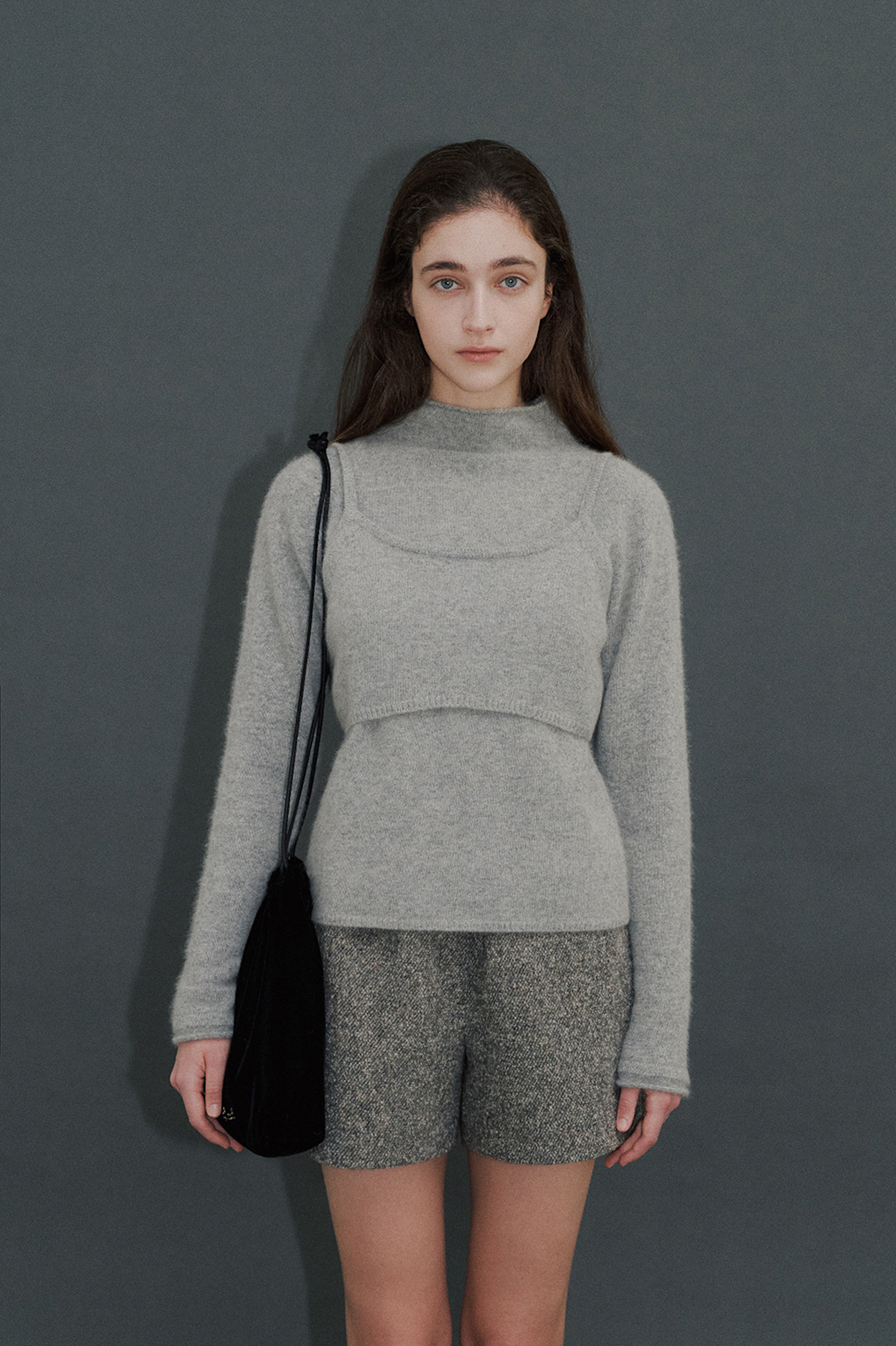 [REORDER] Mauve Layered Knit in Misty Grey