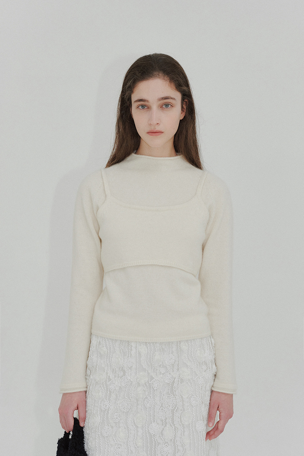 [REORDER] Mauve Layered Knit in Ivory