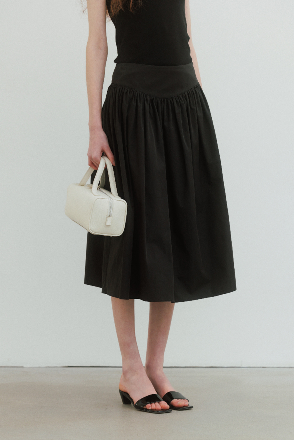 Isola Cotton Skirt in Black