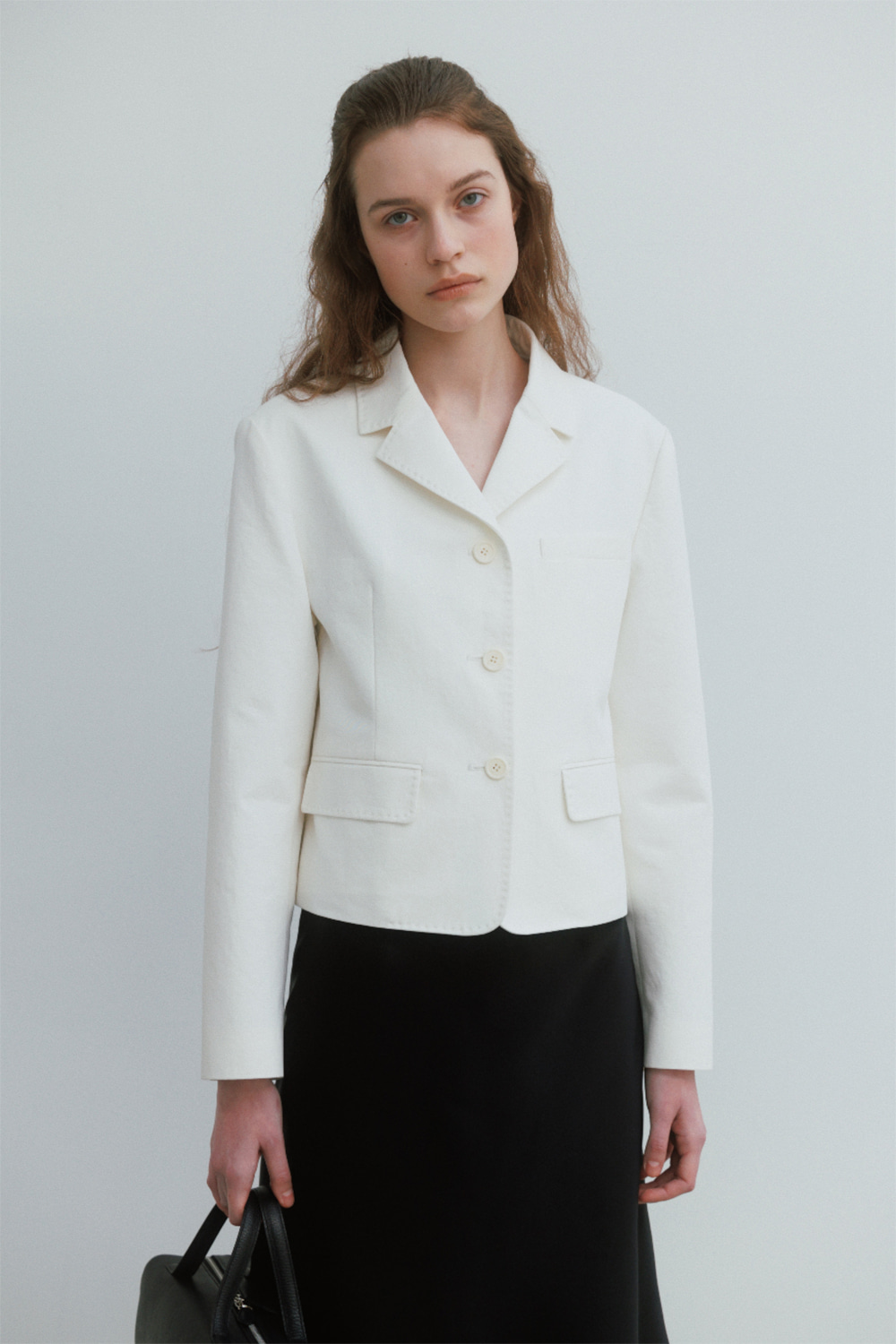 Faye Cotton Jacket in Off White